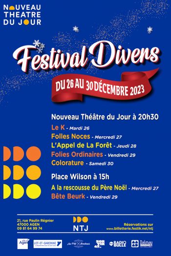 AFFICHE FESTIVAL DIVERS MULTICOLORE FLOCONS W retravail logo 2